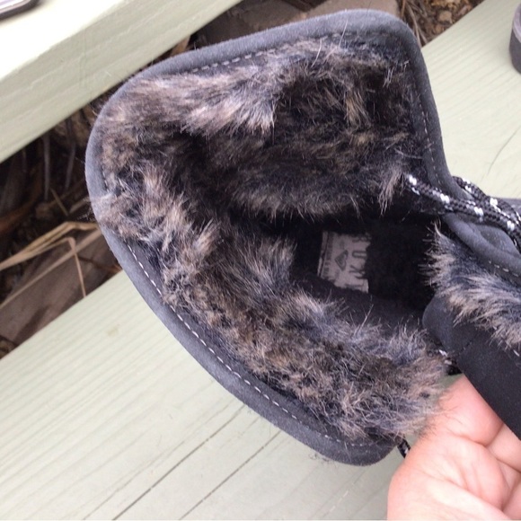 Roxy Tamarac  Furry Black Combat Women’s Boots Size 6.5 - Picture 5 of 10